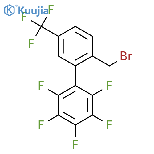 2'-Bromomethyl-2,3,4,5,6-pentafluoro-5'-(trifluoromethyl)biphenyl structure