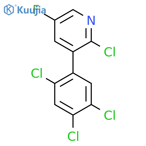 2-Chloro-5-fluoro-3-(2,4,5-trichlorophenyl)pyridine structure