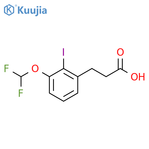 3-(3'-(Difluoromethoxy)-2'-iodophenyl)propionic acid structure
