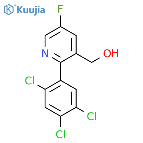 5-Fluoro-2-(2,4,5-trichlorophenyl)pyridine-3-methanol structure