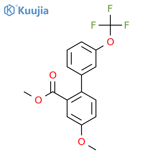 Methyl 4-methoxy-3'-(trifluoromethoxy)biphenyl-2-carboxylate structure