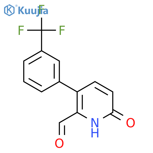 6-Hydroxy-3-(3-(trifluoromethyl)phenyl)picolinaldehyde structure
