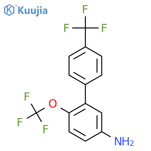 3-Amino-6-(trifluoromethoxy)-4'-(trifluoromethyl)biphenyl structure