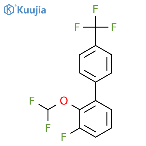 2-(Difluoromethoxy)-3-fluoro-4'-(trifluoromethyl)biphenyl structure