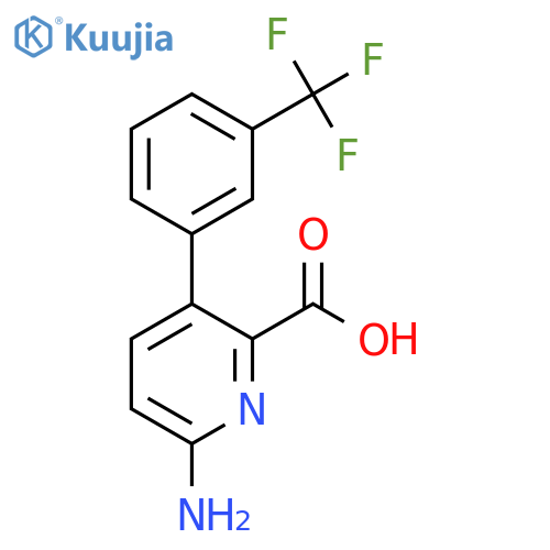 6-Amino-3-(3-trifluoromethylphenyl)picolinic acid structure