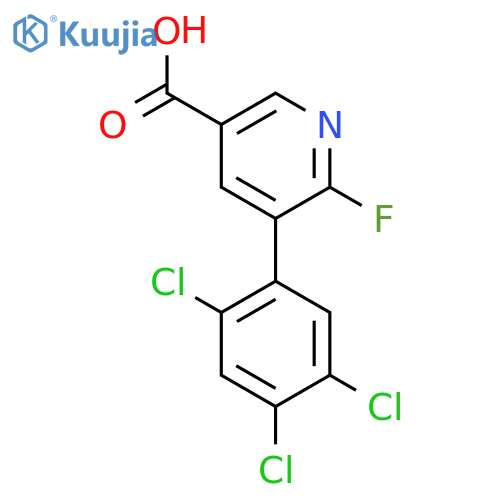 6-Fluoro-5-(2,4,5-trichlorophenyl)nicotinic acid structure