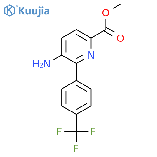 Methyl 5-amino-6-(4-(trifluoromethyl)phenyl)picolinate structure