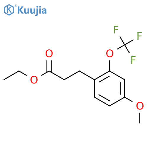 Ethyl 3-(4'-methoxy-2'-(trifluoromethoxy)phenyl)propionate structure