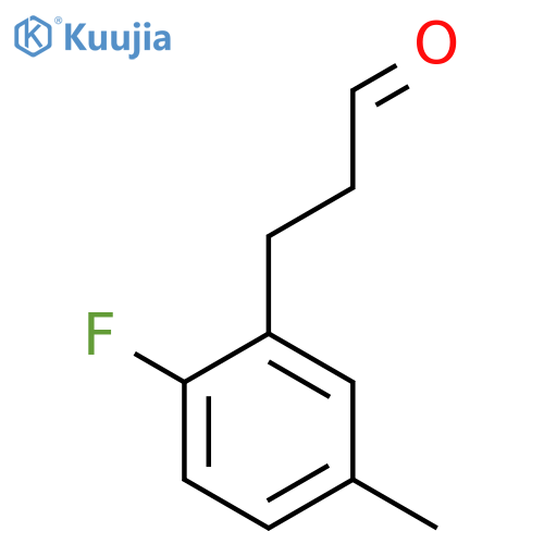 3-(2-fluoro-5-methylphenyl)propanal structure