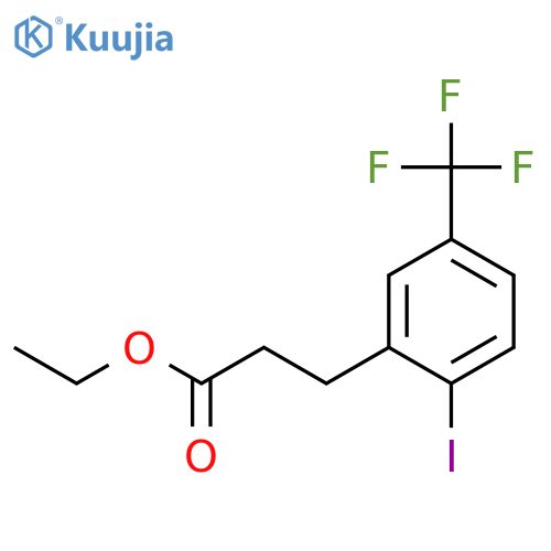 Ethyl 3-(2'-iodo-5'-(trifluoromethyl)phenyl)propionate structure