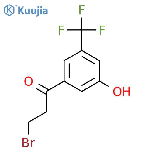 3-Bromo-3'-hydroxy-5'-(trifluoromethyl)propiophenone structure