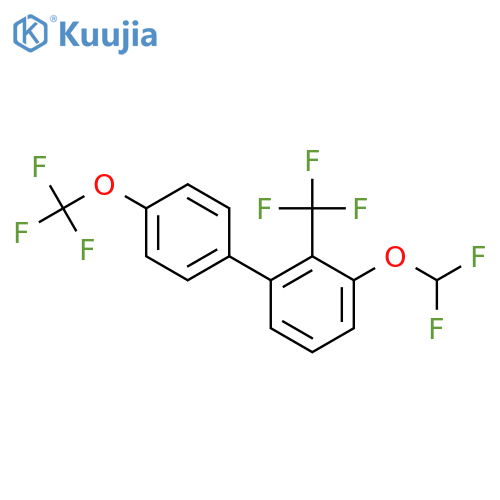 3-(Difluoromethoxy)-4'-(trifluoromethoxy)-2-(trifluoromethyl)biphenyl structure