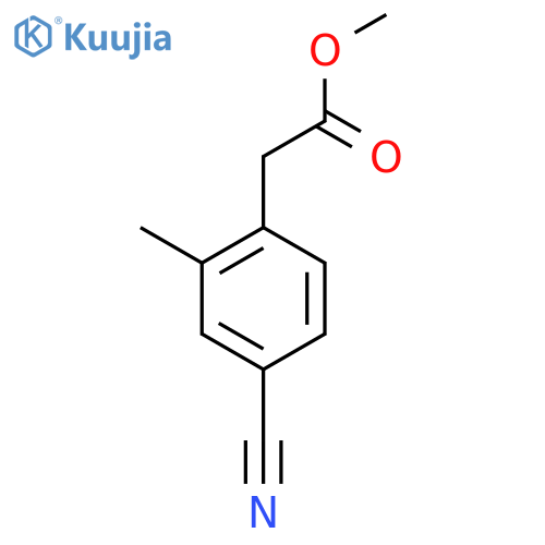 Methyl 2-(4-cyano-2-methylphenyl)acetate structure