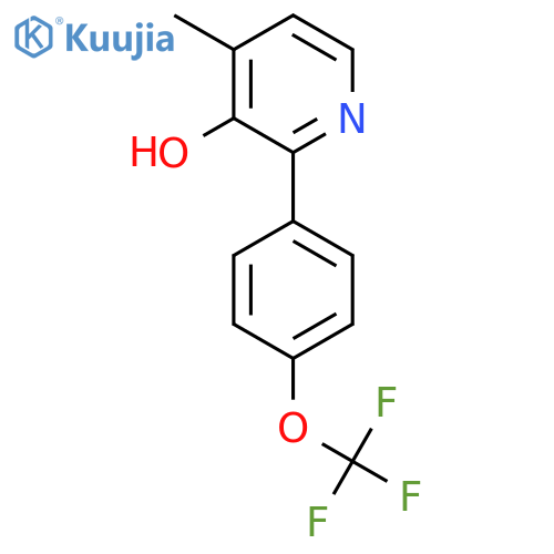 3-Hydroxy-4-methyl-2-(4-(trifluoromethoxy)phenyl)pyridine structure