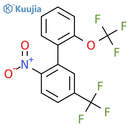 2-Nitro-2'-(trifluoromethoxy)-5-(trifluoromethyl)biphenyl structure