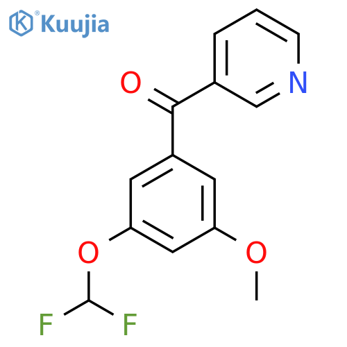 3-(3-(Difluoromethoxy)-5-methoxybenzoyl)pyridine structure