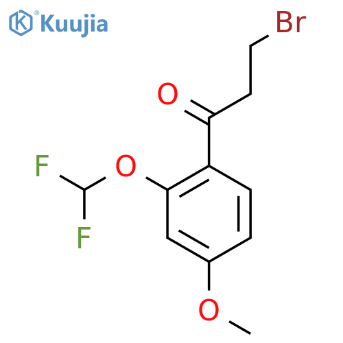 3-Bromo-2'-(difluoromethoxy)-4'-methoxypropiophenone structure