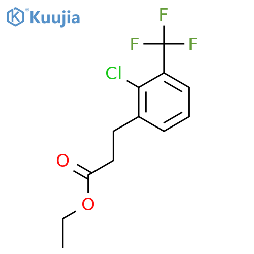 Ethyl 3-(2'-chloro-3'-(trifluoromethyl)phenyl)propionate structure