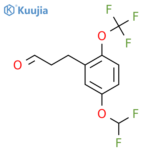 3-(5'-(Difluoromethoxy)-2'-(trifluoromethoxy)phenyl)propionaldehyde structure