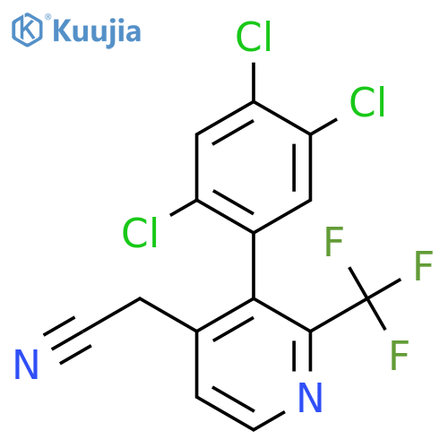 3-(2,4,5-Trichlorophenyl)-2-(trifluoromethyl)pyridine-4-acetonitrile structure