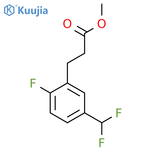 Methyl 3-(5'-(difluoromethyl)-2'-fluorophenyl)propionate structure