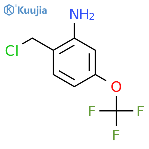 2-Amino-4-(trifluoromethoxy)benzyl chloride structure