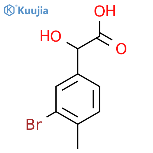 2-(3-bromo-4-methylphenyl)-2-hydroxyacetic acid structure