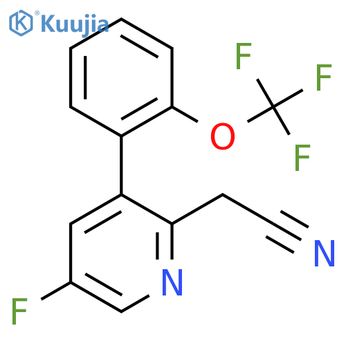 5-Fluoro-3-(2-(trifluoromethoxy)phenyl)pyridine-2-acetonitrile structure