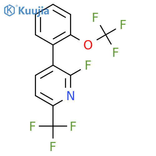 2-Fluoro-3-(2-(trifluoromethoxy)phenyl)-6-(trifluoromethyl)pyridine structure