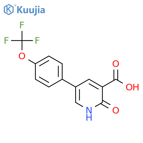 2-Hydroxy-5-(4-trifluoromethoxyphenyl)nicotinic acid structure