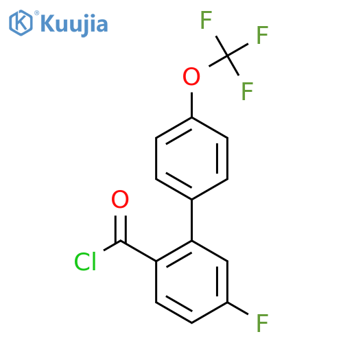 5-Fluoro-4'-(trifluoromethoxy)biphenyl-2-carbonyl chloride structure
