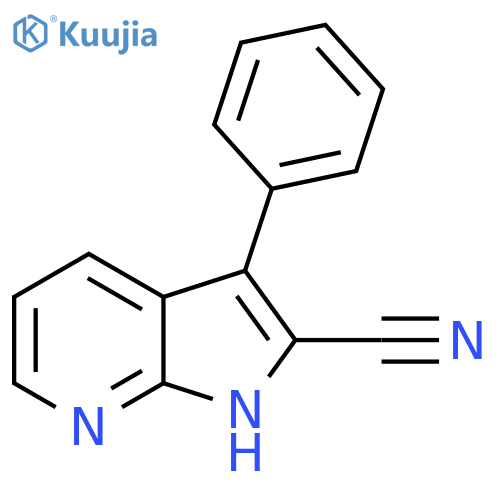 3-Phenyl-1H-pyrrolo[2,3-b]pyridine-2-carbonitrile structure