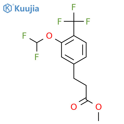 Methyl 3-(3'-(difluoromethoxy)-4'-(trifluoromethyl)phenyl)propionate structure