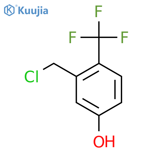 5-Hydroxy-2-(trifluoromethyl)benzyl chloride structure