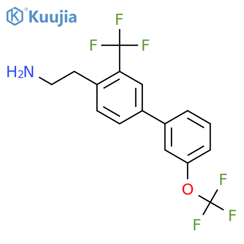 3'-(Trifluoromethoxy)-3-(trifluoromethyl)biphenyl-4-ethylamine structure