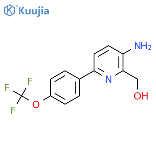 3-Amino-6-(4-(trifluoromethoxy)phenyl)pyridine-2-methanol structure