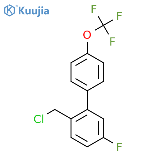 2-Chloromethyl-5-fluoro-4'-(trifluoromethoxy)biphenyl structure