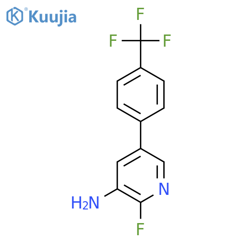 3-Amino-2-fluoro-5-(4-(trifluoromethyl)phenyl)pyridine structure