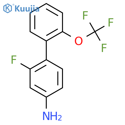 4-Amino-2-fluoro-2'-(trifluoromethoxy)biphenyl structure
