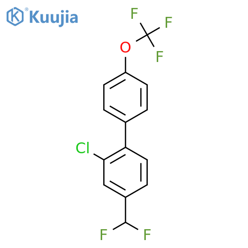 2-Chloro-4-(difluoromethyl)-4'-(trifluoromethoxy)biphenyl structure