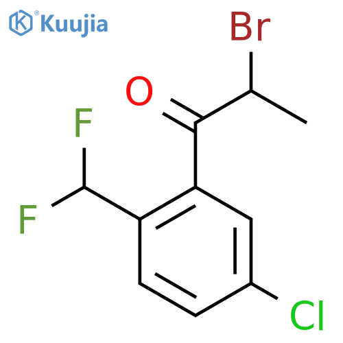 2-Bromo-5'-chloro-2'-(difluoromethyl)propiophenone structure