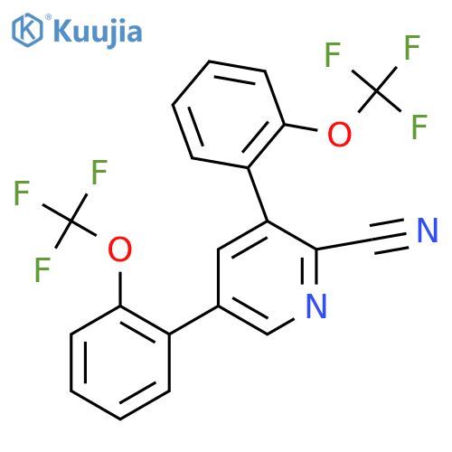 3,5-Bis(2-(trifluoromethoxy)phenyl)picolinonitrile structure