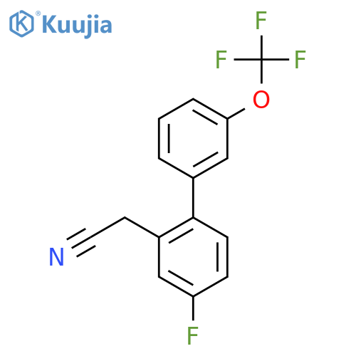4-Fluoro-3'-(trifluoromethoxy)biphenyl-2-acetonitrile structure