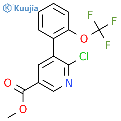 Methyl 6-chloro-5-(2-(trifluoromethoxy)phenyl)nicotinate structure