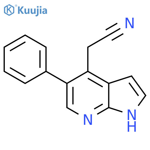 5-Phenyl-1H-pyrrolo[2,3-b]pyridine-4-acetonitrile structure