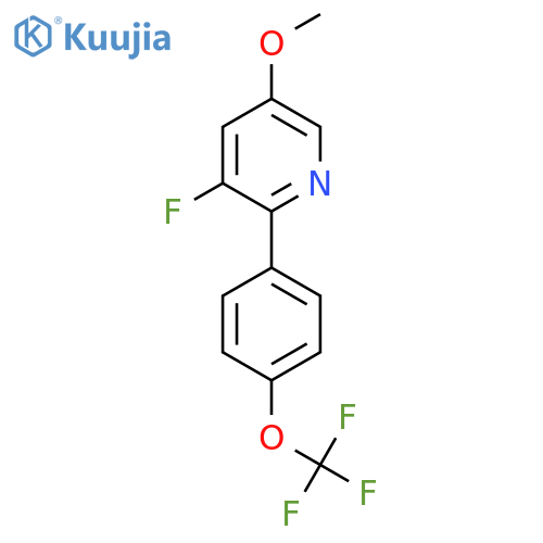 3-Fluoro-5-methoxy-2-(4-(trifluoromethoxy)phenyl)pyridine structure