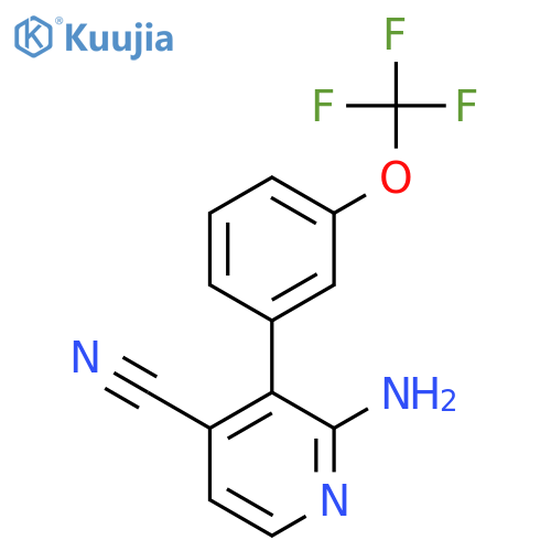 2-Amino-3-(3-(trifluoromethoxy)phenyl)isonicotinonitrile structure