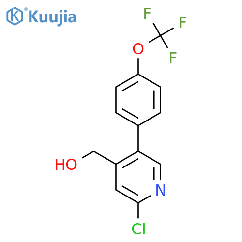 2-Chloro-5-(4-(trifluoromethoxy)phenyl)pyridine-4-methanol structure