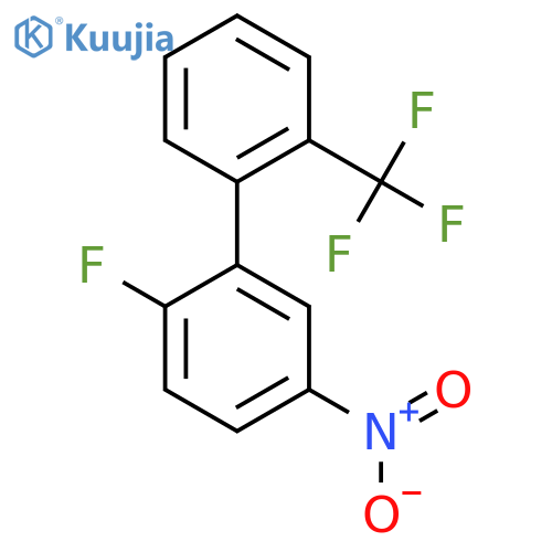 2-Fluoro-5-nitro-2'-(trifluoromethyl)biphenyl structure
