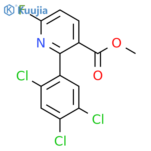 Methyl 6-fluoro-2-(2,4,5-trichlorophenyl)nicotinate structure